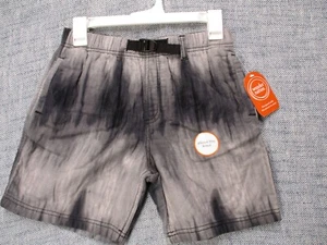 Wonder Nation Buckle-Up Shorts Boys Black Size L (10-12) Husky Drawstring New - Picture 1 of 4