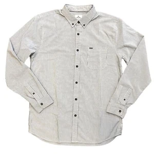 Rip Curl Surf Long Sleeve Shirt Button Up Down Striped Pinstripes Mens M Medium - Picture 1 of 9