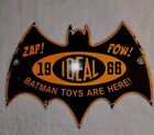 Vintage Batman Porcelain Sign DC Comics IDEAL Toys Robin Bat Cave Joker Gas Oil 