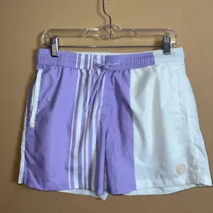 Topman Men’s White & Lavender Purple Boardshorts Swim Trunks Size Small - Picture 1 of 7