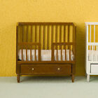  Miniature Kids Room Bed Ornament Small Wooden Bed Model Doll House Bed