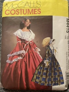 McCALL'S ERA GUERRA CIVIL BELLEZA SUREÑA PATRÓN DE VESTIDO HISTÓRICO TALLA 14-20 - Imagen 1 de 1
