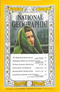 National Geographic Magazine -  March  1961 Ireland Cascades Darien Nemrud Dagh - Picture 1 of 2