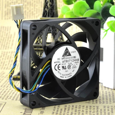1PCS Delta AFB0712HHB 0.45A 4-wire 70x70x15mm DC Brushless CPU Cooling Fan - Image 1 of 3