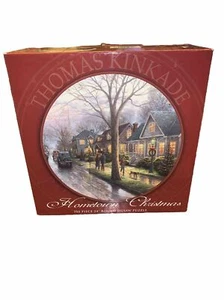 Thomas Kinkade 750 Piece Round Puzzle “Hometown Christmas” Factory Sealed~NOS - Picture 1 of 5