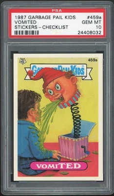 Topps Garbage Pail Kids #459a VomiTED PSA 10 GEM MINT Os11 RARE Light Yellow CL - Image 1 of 2