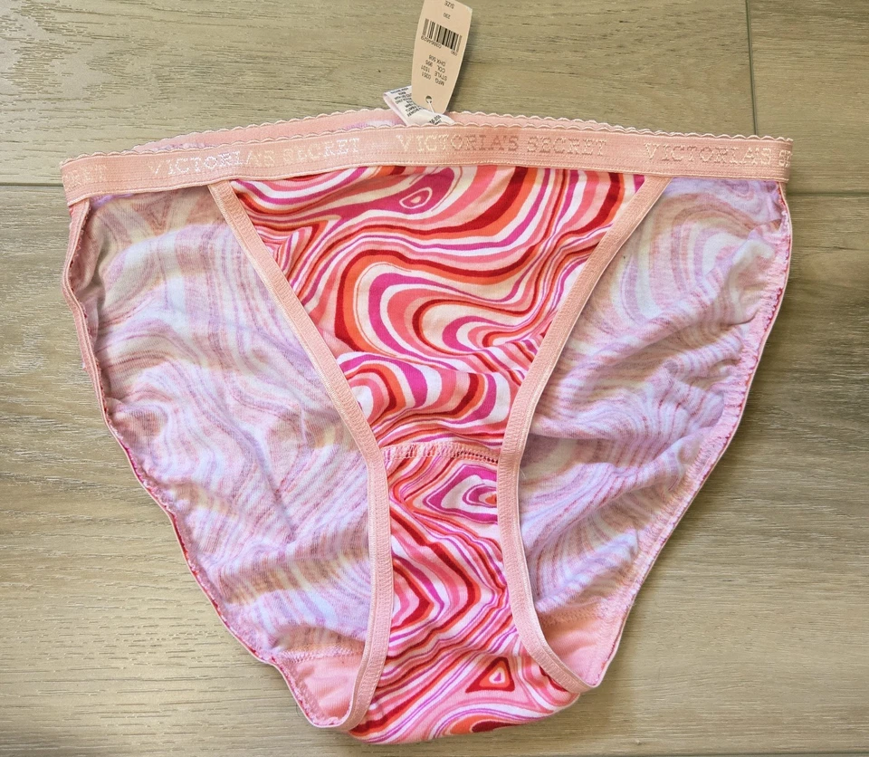 NUEVO CON ETIQUETAS Bragas de Bikini Vintage Victoria's Secret Algodón Firma Cintura Tanga M Foto 1 de 3