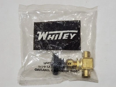 NEW Whitey B-1RF2 Brass Integral Bonnet Needle Valve SEALED 0.37 Cv 1/8" FNPT - Image 1 of 4