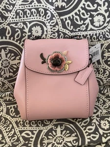 Mochila Convertible Coach Parker 16 Con Rosa de Té Floral Flor Rosa 52995 Nueva con Etiquetas - Imagen 1 de 15