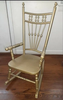 Antique 'Lollipop ' Style, Victorian Era, Wood Child's Rocking Chair - Image 1 of 4