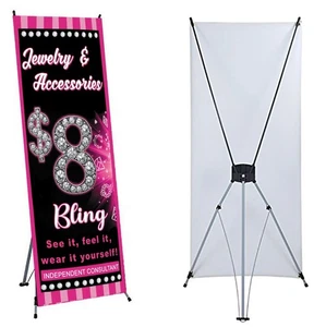  Schmuck Banner X Ständer enthalten 24"x 63" Veranstaltungen für Paparaz Berater Verkauf - Bild 1 von 8