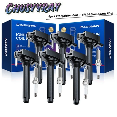 6x Bobina de encendido y 6x Bujía de iridio para Chrysler Town & Country 3.6L V6 Foto 1 de 4