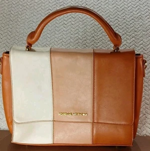 Adrienne Vittadini Elegant Three Shade Leather Shoulder Handbag, Retail $158 MCB - Picture 1 of 20