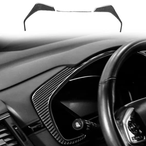 For Honda CR-V CRV 2017-2021 Carbon Fiber Instrument Panel Frame Cover Trim - Foto 1 di 9