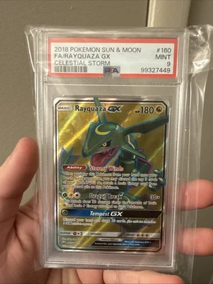 Rayquaza GX (Full Art) 160/168 Sm-Celestial Storm Holo PSA 9 - Image 1 of 2