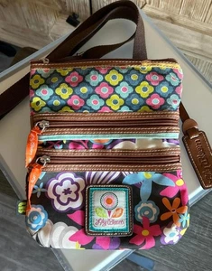 Lily Bloom Crossbody Bag Purse Brown Adjustable Strap Fairycore - Picture 1 of 8