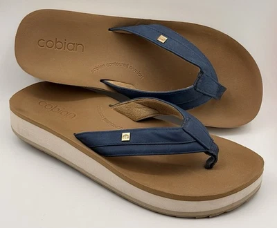 Chanclas Cobian Reya-Rise azul marino sandalias zapatos para mujer talla 9 (mide 9,5” de largo) Foto 1 de 4