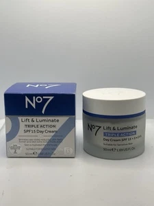 No7 Lift & Luminate Triple Action Day Cream 50ml SPF 15 for sensitive skin - Picture 1 of 1