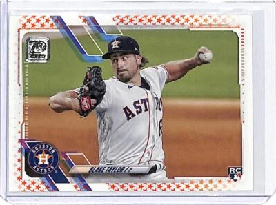 2021 Topps Orange Stars #228 Blake Taylor RC Rookie Houston Astros /99  ID:18405 - Image 1 of 2