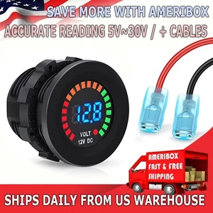 Waterproof CAR Battery Meter DC 12V Voltmeter LED Digital Display Voltage Gauge - Picture 1 of 11