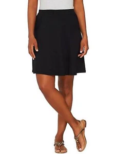 Liz Claiborne New York Gr. XS Pull-On Interlock Strick Skort SCHWARZ - Bild 1 von 5