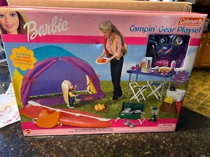 Barbie Campin' Gear Playset Coleman Camping Gear Mattel 2001 #88819 New In Box - Picture 1 of 13