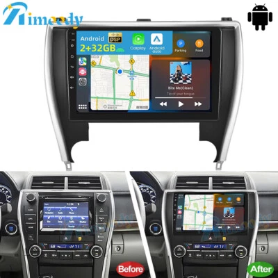 For 2015-2017 Toyota Camry 10.1 in Carplay Android 15 Car Stereo Radio GPS Navi Foto 1 de 4