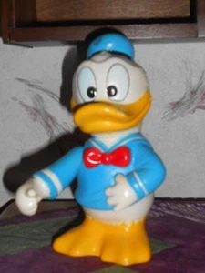 VINTAGE VINYL RUBBER WALT DISNEY DONALD DUCK BANK - Picture 1 of 3