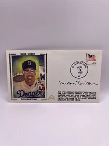 Duke Snider Signed 1980 First Day Cover FDC Envelope Cachet Beckett L4 - Picture 1 of 3