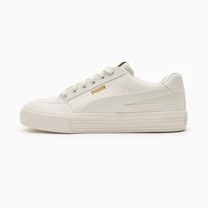 Puma Court Classic Vulc FS SL Sneakers Shoe Vapor Gray/Gold 397568-03 US 4-12 - Picture 1 of 6