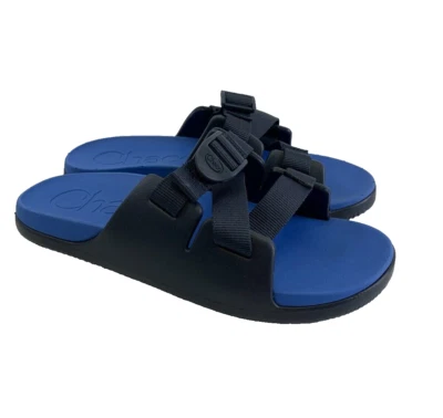 Chaco Kids Chillos Slides Sandals Active Blue Navy Adjustable JCH180313 Kids 5 - Image 1 of 4