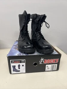 Rocky 4090 Women's 10" Zipper Paraboot-Black , Full Grain Leather Size 9MW - Picture 1 of 13