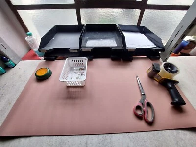 Schreibtischunterlage Tischunterlage Schreibtischmatte Mousepad Pink PU Leder - Bild 1 von 4