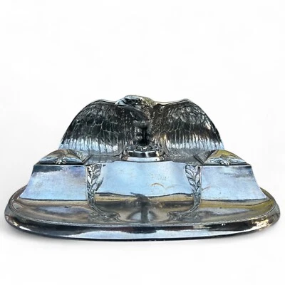 WMF Schreib Garnitur Tintenfass Schreibtischgarnitur Versilbert Adler um1880 - Bild 1 von 4