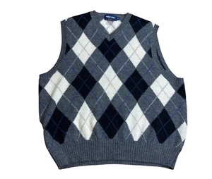 Vintage Polo Golf Ralph Lauren Men’s Plaid Alpaca Wool Vest Size XL - Picture 1 of 3