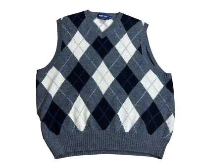 Vintage Polo Golf Ralph Lauren Men’s Plaid Alpaca Wool Vest Size XL - Image 1 of 3