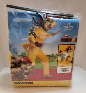 Super Mario Bros Bowser Adult 2XL XXL 50-52 Disguise Halloween Costume New - Picture 1 of 9
