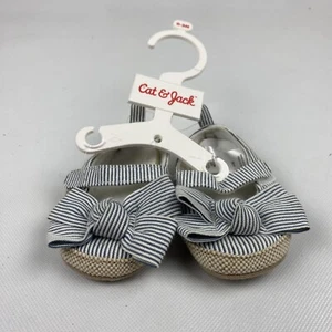 Cat And Jack Baby Girl Shoes Bow 0-3 Months New with Tags - Picture 1 of 3