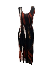 Womens Plus Size Curve Abstract Print Maxi Elasticated Dress Up to UK SIZE22 P24 - Picture 1 of 1