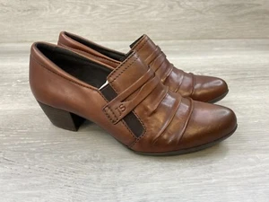 Josef Seibel Sue Damen 6 Braun Pantoletten Leder Slipper Absatz Halbschuhe Schuhe - Bild 1 von 12