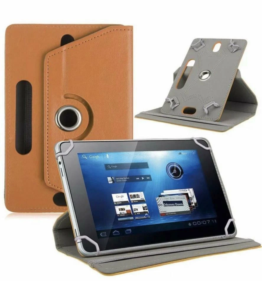 For Universal Android Tablet 7" 8" 9" 10" 360° Folio Leather Rotating Case Cover - Image 1 of 1