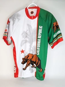 Cycling Jersey CALIFORNIA REPUBLIC World Jerseys Sz XXL Zippered/3 Pocket Back - Picture 1 of 9