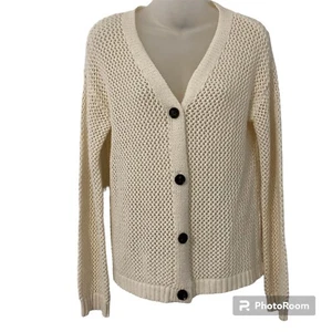 Art Class Cardigan Crochet Sweater Girls Sz XXL (18-20) Button Front Ivory Cream - Picture 1 of 11