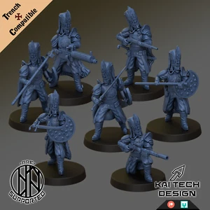 Sultanate Janissarie (7 minis) | Trench Compatible | Kaitech Design | 32mm scale - Picture 1 of 2