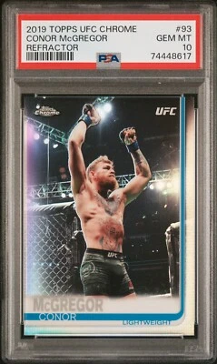 CONOR MCGREGOR, 2019 Topps Chrome UFC - #93 PSA 10 - CHROME REFRACTOR - GOAT! - Image 1 of 3