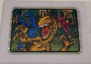 RAPTOR Dinosaur 1990s PRISMATIC Prism VENDING MACHINE STICKER CARD Jurassic Park - Picture 1 of 3