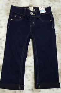 Justice Toddler Girls Sz 5R Very Dark Blue Cropped Leggings Denim Pants NWT - Picture 1 of 7