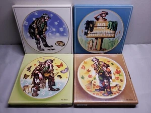 VINTAGE RARE EMMETT KELLY JR "4 SEASONS" LIMITED EDITION 4 PLATE SET - Picture 1 of 12
