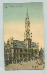 POSTCARD Hotel de Ville Brussels Bruxelles Belgium, colourized - Picture 1 of 2