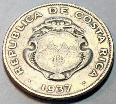 1937 Costa Rica 50 Centimos Coin - Image 1 of 2